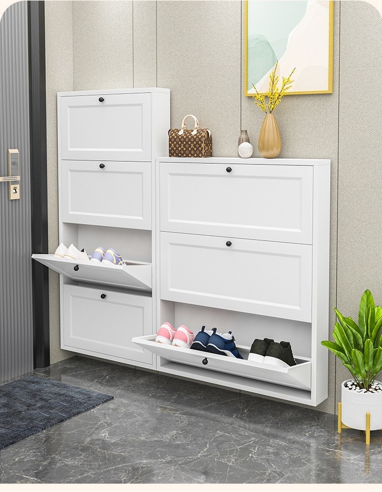 2024 new style shoes cabinets white metal shoe cabinet storage for entryway space saving storage cupboard for living room