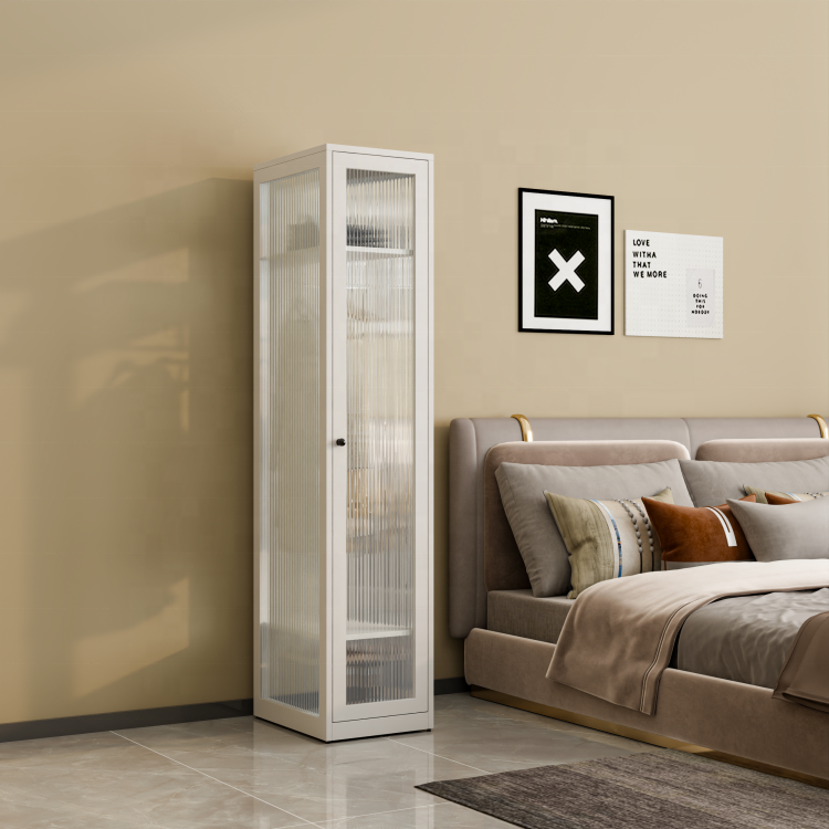 Top Quality single door home use wardrobe storage locker metal wardrobe cabinet metal bedroom closet storage cabinet