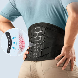 Breathable waist ergonomic curved design double pulley medical orthopedic back support belt