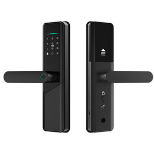 Smart TTlock APP Biometric Digital Blectronic Fingerprint Password Wood Door Lock