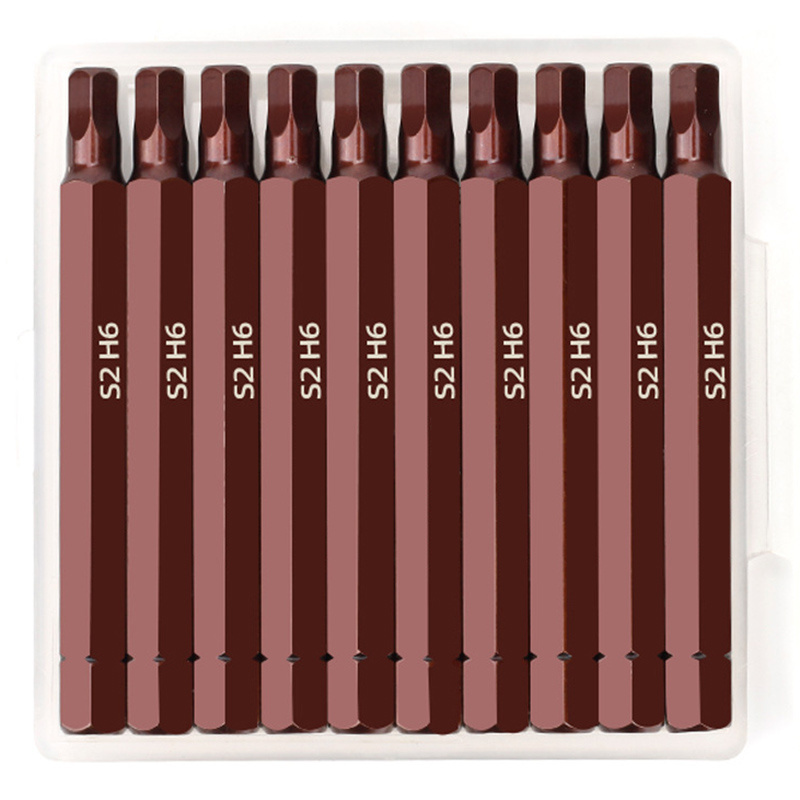 H5 H6 H8 H10 H12 M5 M6 M8 M10 T30 T40 T50 Torx Electric Screwdriver Bits S2 Steel 1/2 Inch Hex 60mm Length