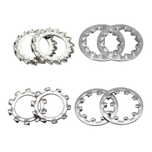 304 Stainless Steel M3 M4 M5 M6 M8 M10 M12-M24 Internal Or External Serrated Teeth Lock Washers