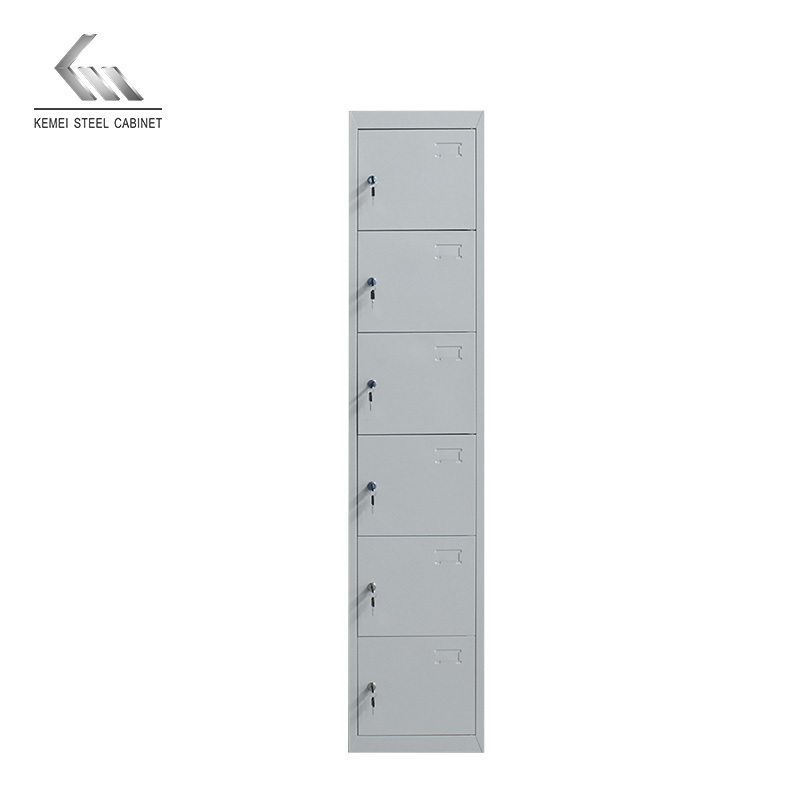 Single Metal Locker Body 6 Doors Steel Locker/Metal Wardrobe Storage Furniture