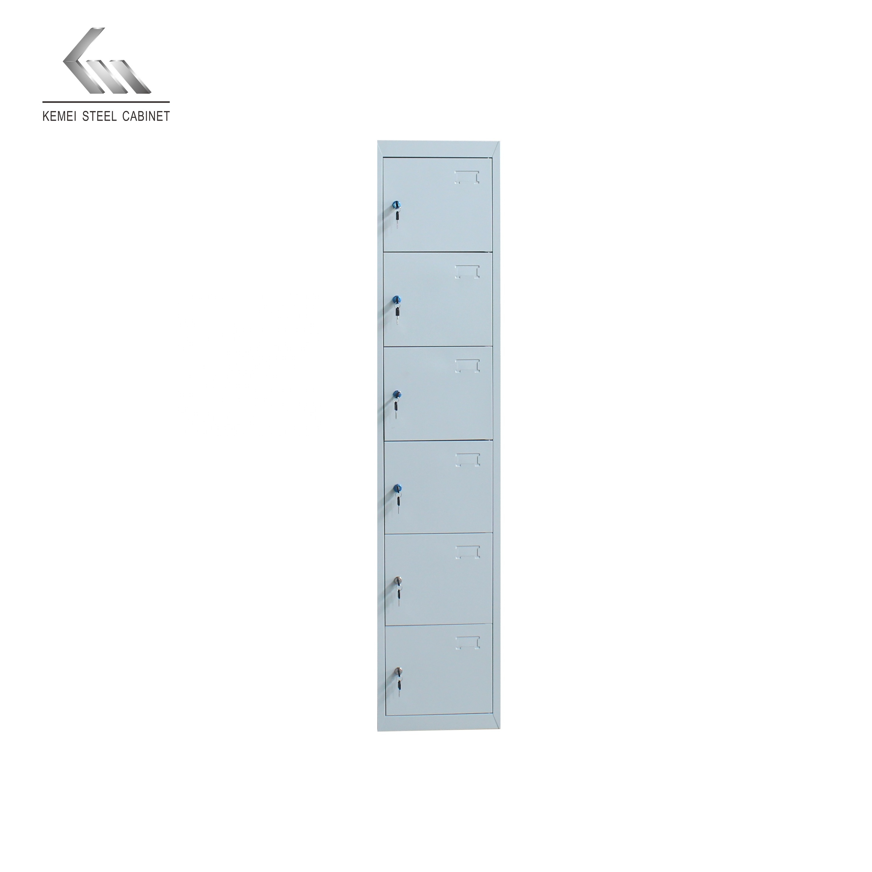 Single Metal Locker Body 6 Doors Steel Locker/Metal Wardrobe Storage Furniture