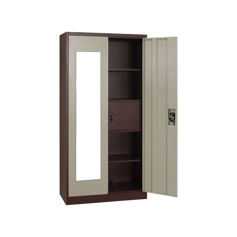 Low price economic 2 door metal wardrobe cabinet steel locker for dorm