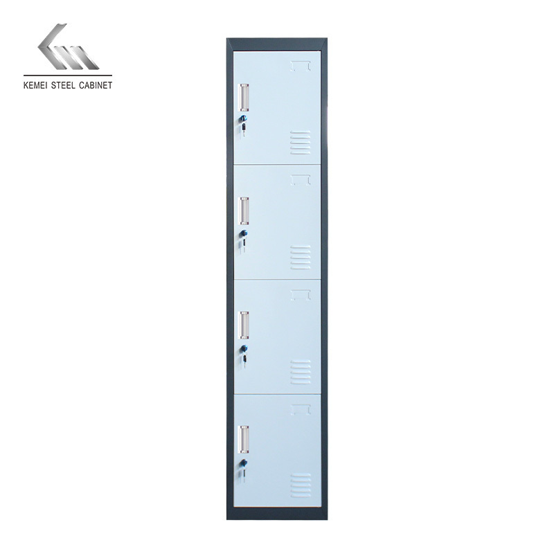 Factory 4 Doors Tall Thin Steel Locker Cabinet 4 Door Storage Locker Filling Cabinets