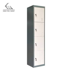 Factory 4 Doors Tall Thin Steel Locker Cabinet 4 Door Storage Locker Filling Cabinets