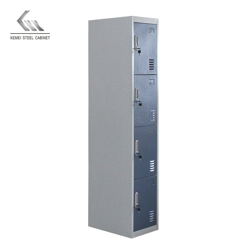 Factory 4 Doors Tall Thin Steel Locker Cabinet 4 Door Storage Locker Filling Cabinets