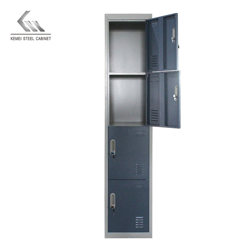 Factory 4 Doors Tall Thin Steel Locker Cabinet 4 Door Storage Locker Filling Cabinets