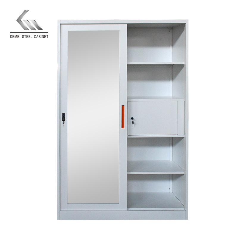 Hot Selling Steel Modern Bedroom 2 Door Clothes Metal Cabinet Wardrobe Storage Closet Wardrobes Bedroom Furniture