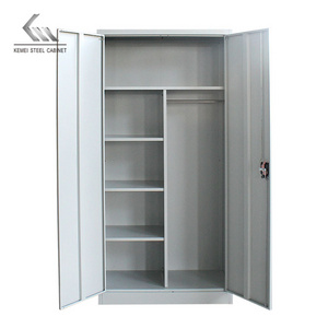 KEMEI metal 2 door clothes  Storage Cabinet colorful steel wardrobe room Cabinet