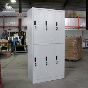 Employee 6 Door With Lock Multi-Door Tableware Metal Cabinet Shoe Multi-Layer Bag Six Door Colored Steel Locker