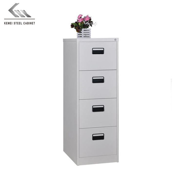 Metal Drawer Cabinet 4 Drawer Vertical Cabinet Office Furniture File Cabinet KD Structure Steel Cupboard