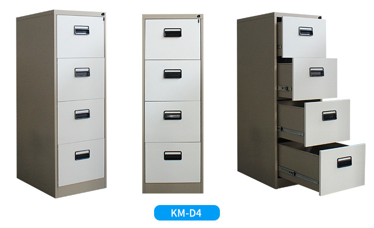 Customized Easy Assemble Office Steel Storage Lateral File Cabinet Vertical Metal 4 Drawer Filing Steel Cabinet