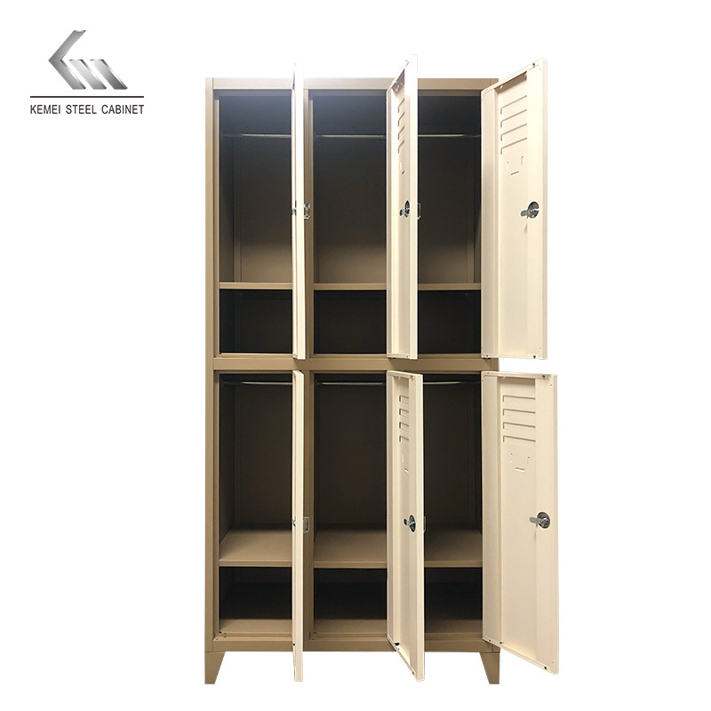 Home Storage steel Cabinet Organizer Chinese Style locker Multiple Doors Wardrobe