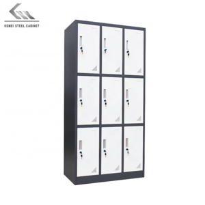 Hot Sale Sports Gym School 9 Doors Storage Locker Garage Organizer Steel Cabinet Lockers Metal Closet Worker Locker