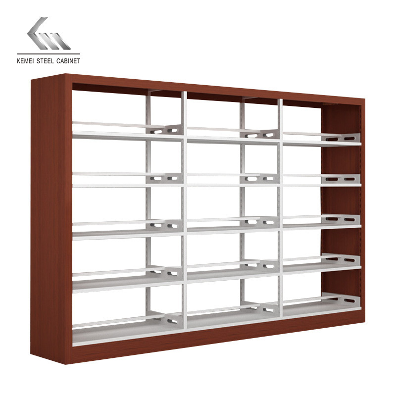 Easy Assembly 5 Tier Metal Bookshelf Manufacturer With Partition For Library Bookshelf For Children Library Bookcase