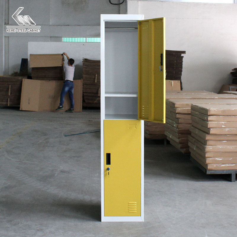 student sport hospital dormitory fitness worker steel two doors iron storage locker cabinet