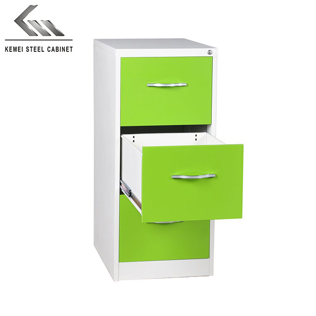 Locking 3 drawers mobile storage cabinet industrial large wardrobe metal cabinets filing