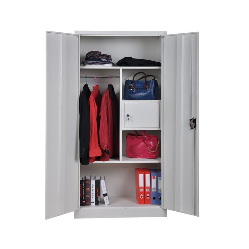 Hot Sale Wardrobe Modern Design Apartment Wardrobe 2 Door Clothing Steel Furniture Locker Closet Wardrobe Metal Cabinet