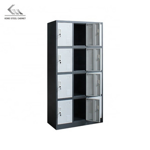 Steel Black And White Cabinet Office General Use Metal 12 Door Clothing cupboard Locker/Wardrobe With Key Lock