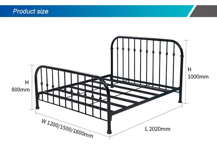 Modern Simple Princess Iron Bed Iron Frame Steel Frame Double Adult Bed Frame King Size Children Beds