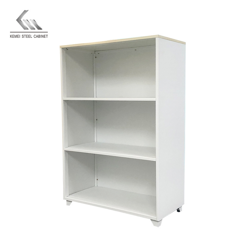 Metal Steel Ventilation Shoe Cabinet With 3 Shelves And Wooden Pattern Metal Cupboard