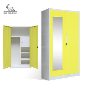 High Quality Commercial Furniture Home Storage Locker Bedroom Clothes Storage Swing Door Steel Almirah Closet