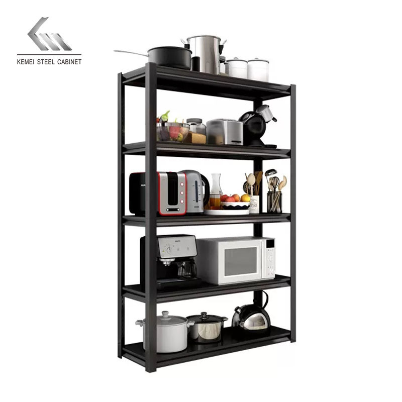 Light Duty Galvanized 5 Tier Boltless Rivet Shelving Rack Metal Shelves Metal Steel Garage Storage Rack For Home Use