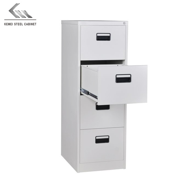 Metal Drawer Cabinet 4 Drawer Vertical Cabinet Office Furniture File Cabinet KD Structure Steel Cupboard