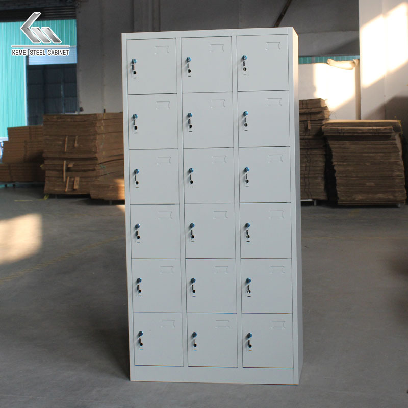 High Quality Metal Storage Modern Design Metal Locker With Hanger Modern Staff 18 Door Storage Wardrobe Stainless Steel Locker