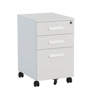 Steel office furniture metal 3 drawer movabile pedestal mobile file storage cabinet with printing handle