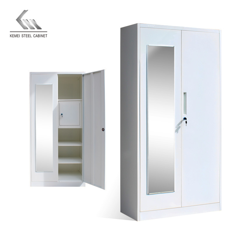 High Quality Commercial Furniture Home Storage Locker Bedroom Clothes Storage Swing Door Steel Almirah Closet