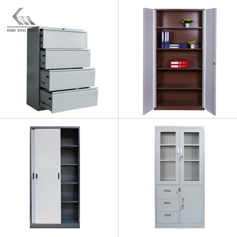 Flat Display Office Furniture Fireproof Bulk Metal File Cabinet Organizer 3 4 Drawer File Box Lock Lateral Filing Cabinet