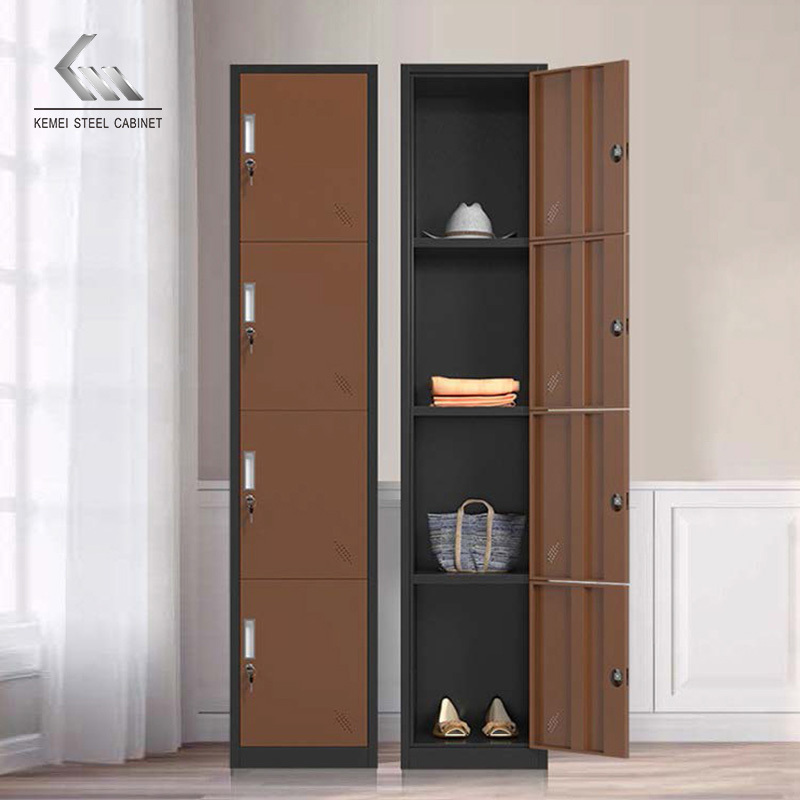 School Gym Locker Metal Steel School Storage Locker Customized Design Metal Cabinet 3 4 Door Locker With Key