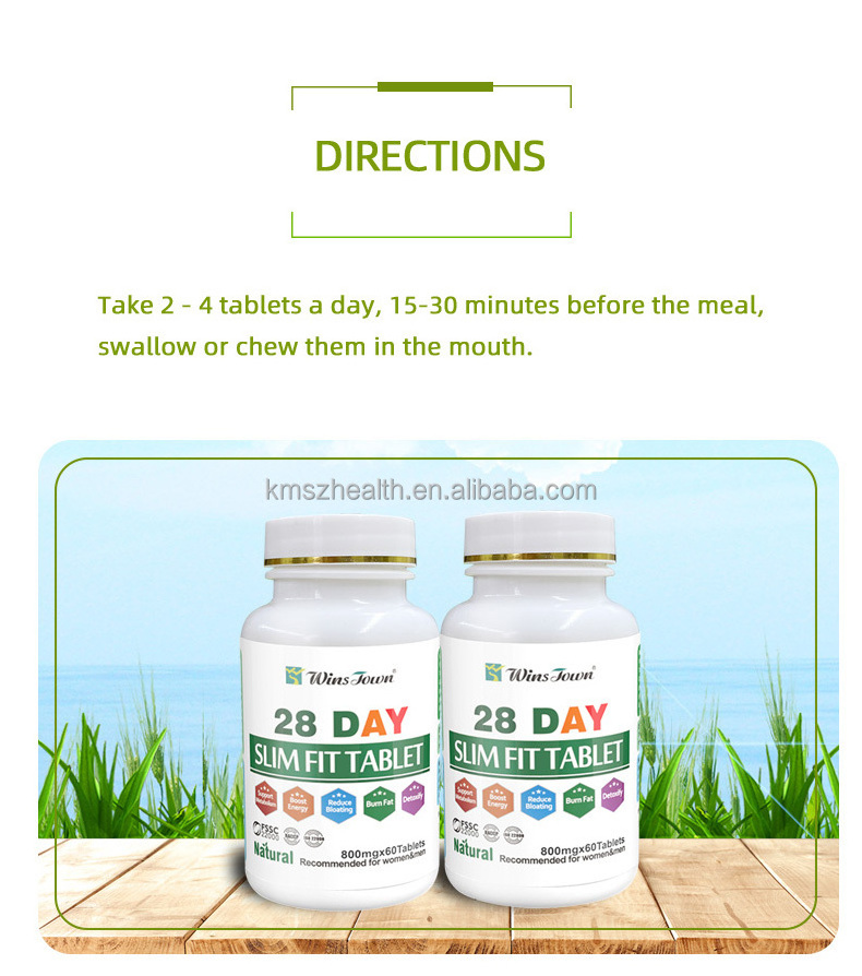 28 Day Slim Fit Tabelts Weight Loss Supplement Pills For Women & Men Metabolism Booster