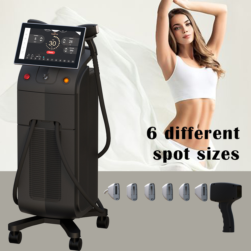 Powerful new 810 808nm ice diodo Trio 3 wave diode laser 810nm depilation 808 nm hair removal 4 waves titanium medical machine