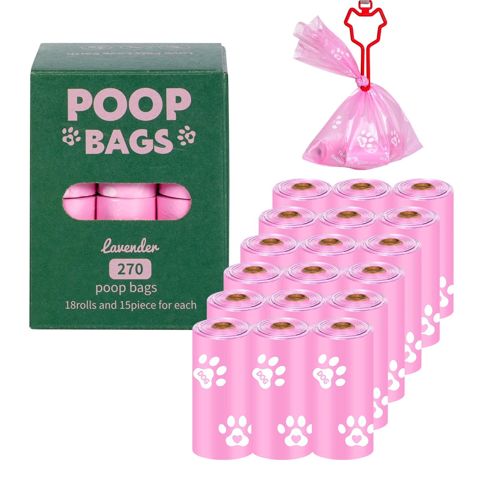 Biodegradable Eco Friendly Bags Pet Doggie Waste Dog Poop Bag Poop Bags