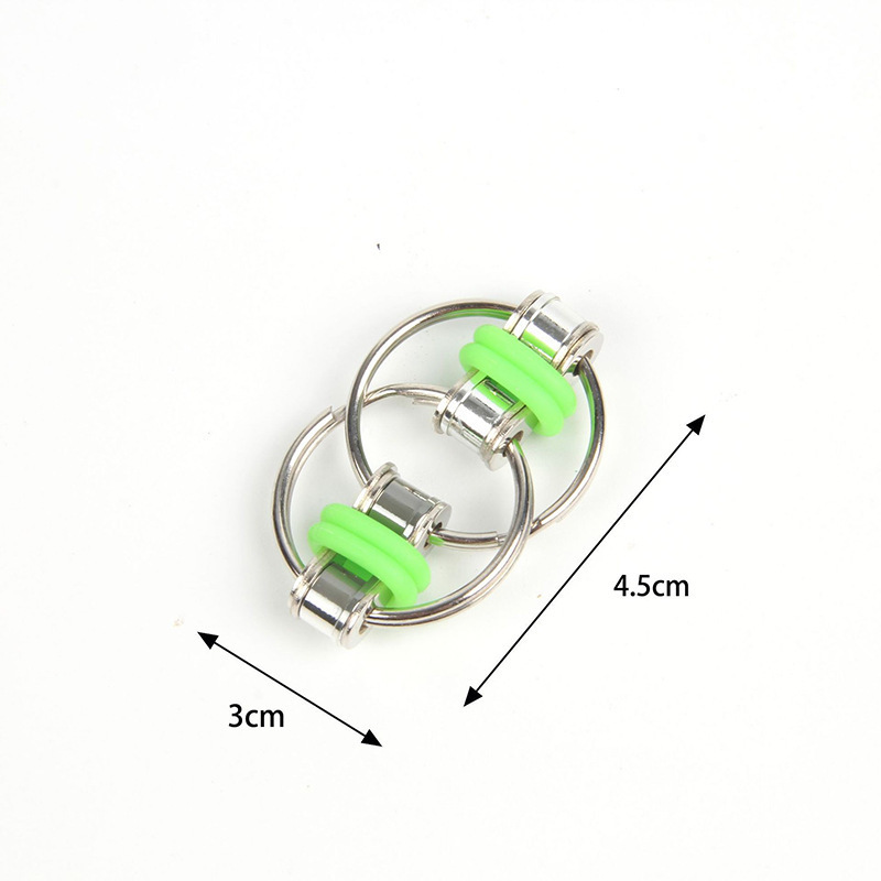 Stress Anti Anxiety Fidget Ring Bike Key Chain Ring Fidget Toys-stress Relief Finger Fidget Toys