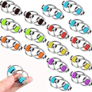 Stress Anti Anxiety Fidget Ring Bike Key Chain Ring Fidget Toys-stress Relief Finger Fidget Toys