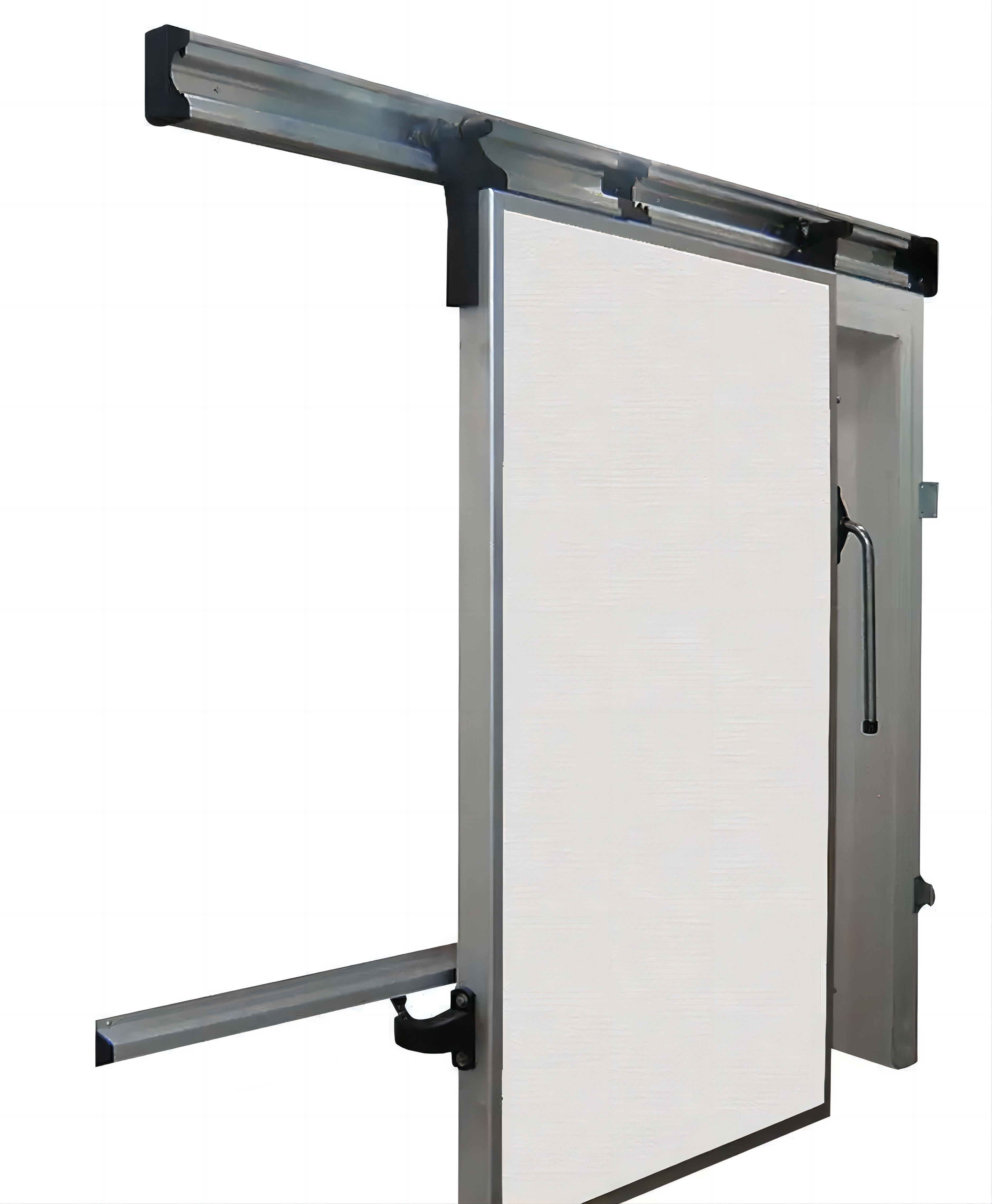 Fire retardant high efficiency double plastic frame sliding door/half-buried door