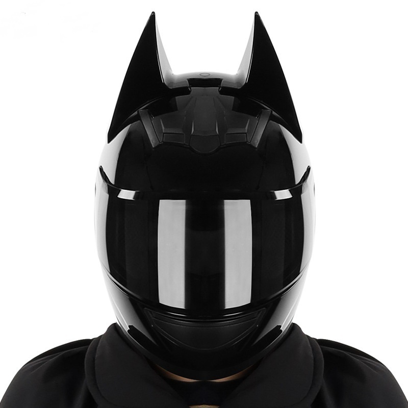 SLKE HNJ Full Face ABS Road Riding Racing Motor Bike Motorbike Electric Motorcycle Bat Ear Man Helmet