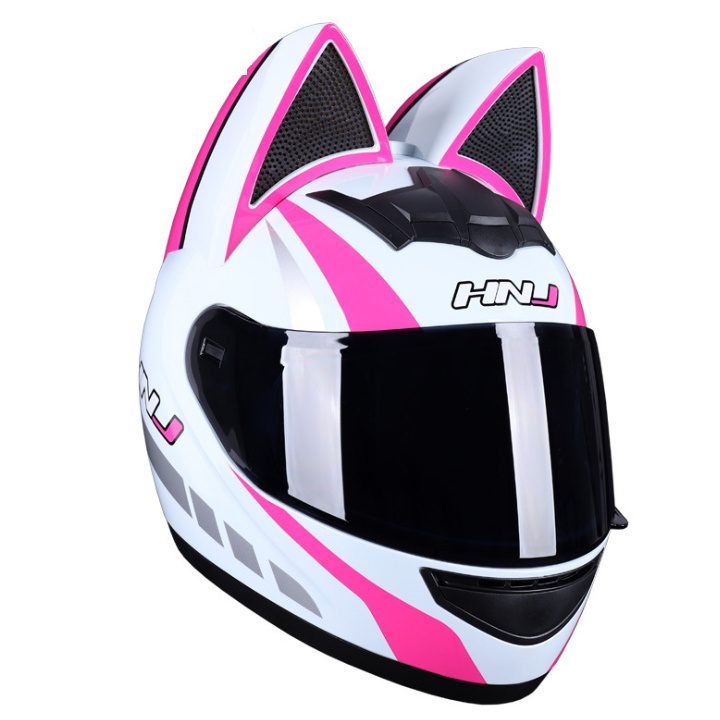 SLKE HNJ Electric Riding Motorbike Scooter NMAX TMAX XMAX Full Face Motorcycle Cat Ear Helmets