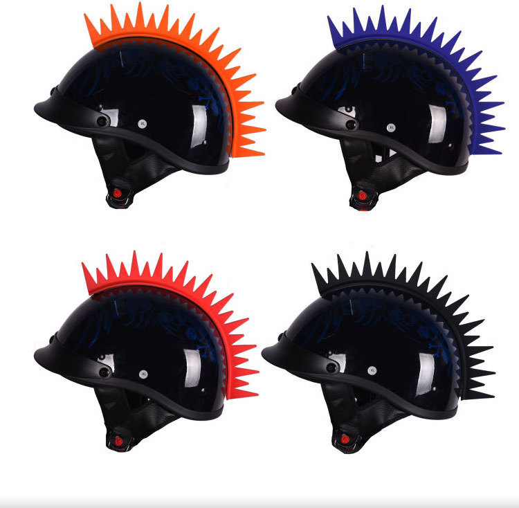 SLKE Silicone crocodile fin motorcycle helmet decoration chicken crown head etro electric bike corner braid accessories