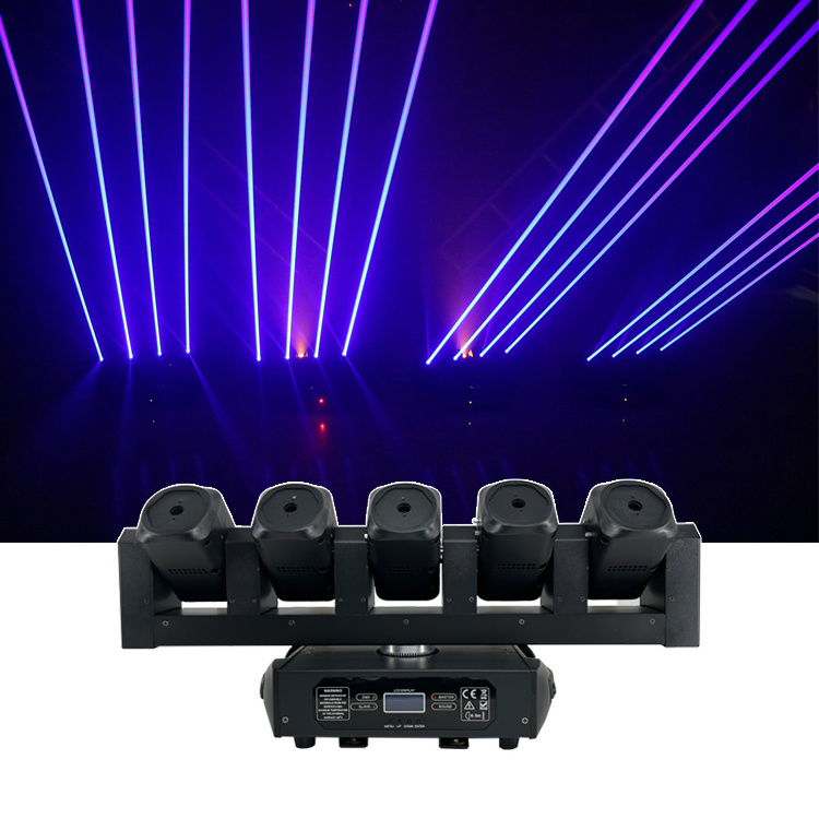 2022 500MW *5 beam laser moving head light with LED 6 hole disco laser stage light