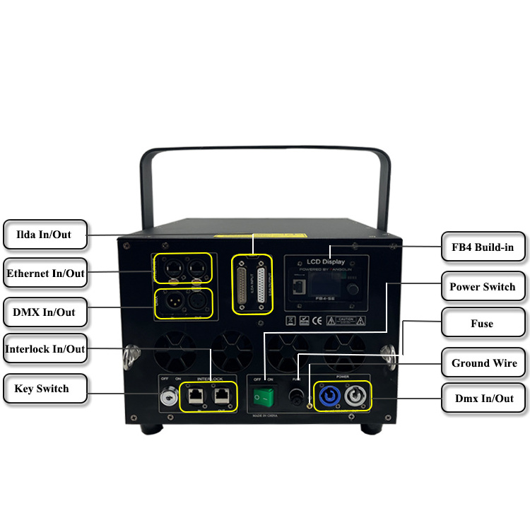 outdoor laser light show machine show equipment rgb FB4 20 watt rgb laser projector lights for music concert show