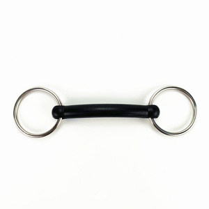 Hard rubber horse harness equipment  SS Snaffle Bit horse Mouth