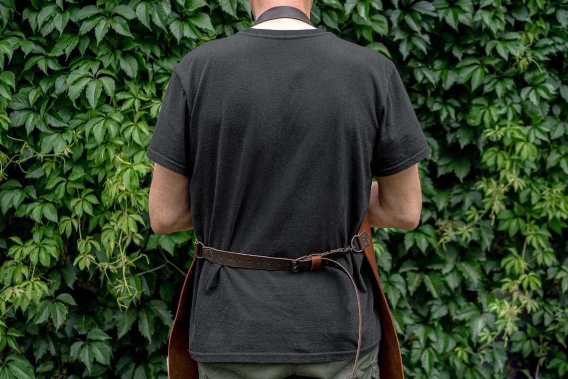 Handmade Leather Apron For Craftsman With Multiple Tools Pocket