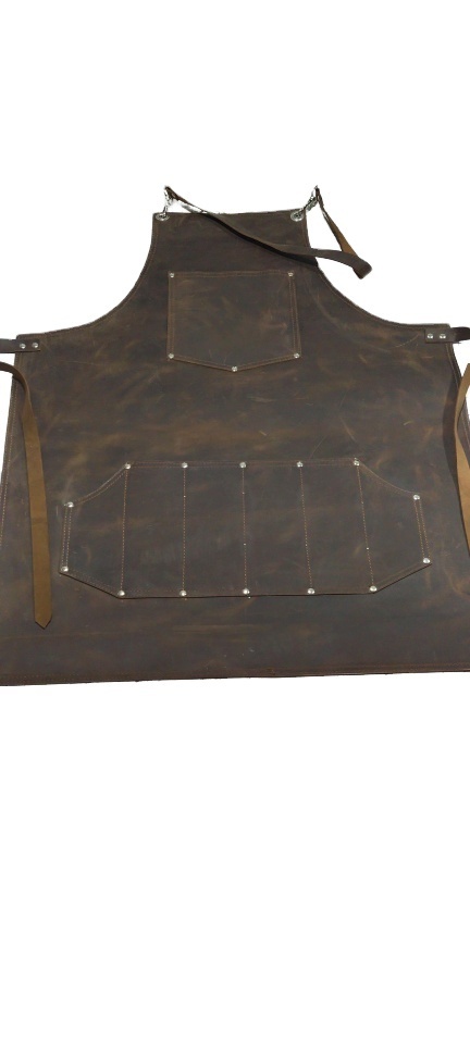 Leather Barber Apron With Tools Pocket For Hairdresser Hairdressing Wear