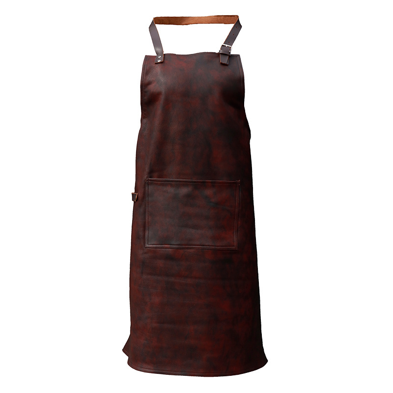 Leather Apron with Pocket's  Leather Butchers Apron Bib Barista Baker Bartender BBQ Chef Barber Uniform